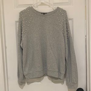 Express beaded crew neck